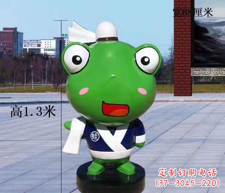 开封玻璃钢卡通小青蛙——景观雕塑的新灵感