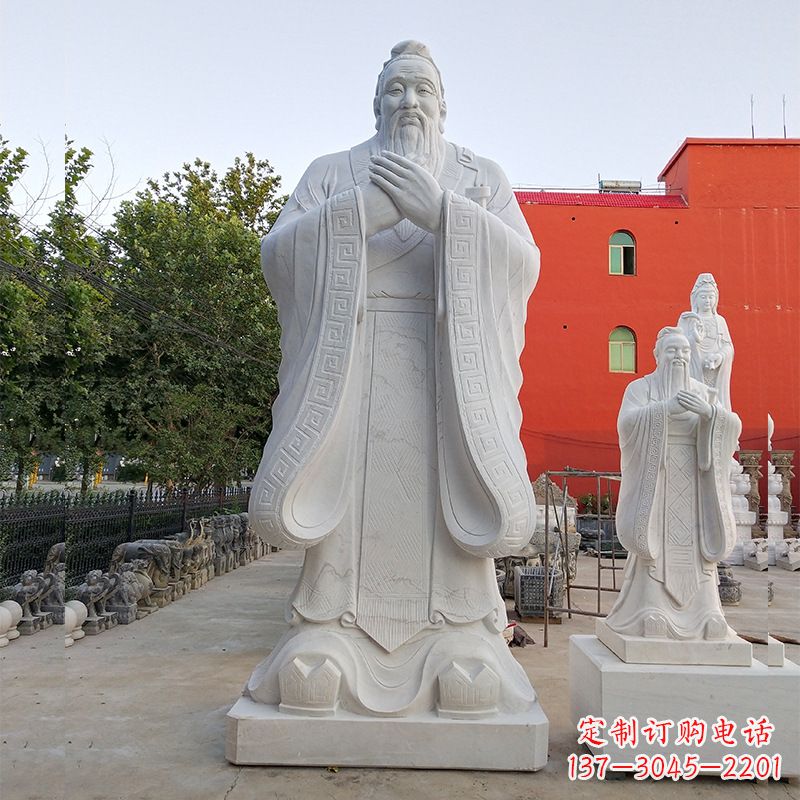 开封玻璃钢制作的孔子雕塑