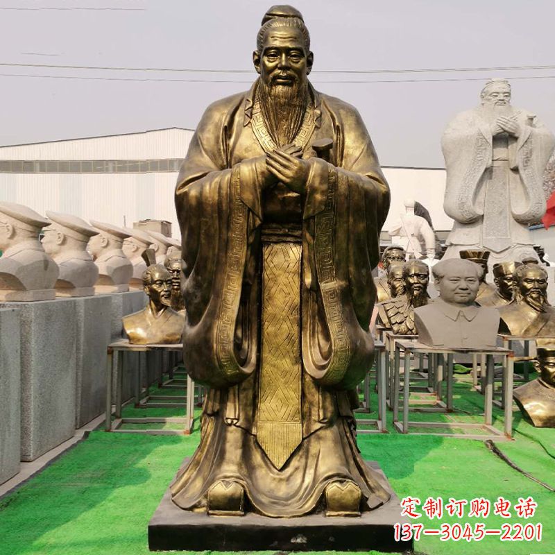 开封玻璃钢孔子雕塑
