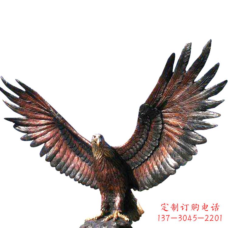 开封玻璃钢老鹰仿铜雕塑