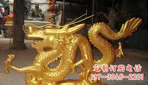 开封玻璃钢龙仿铜动物雕塑艺术与美的完美结合