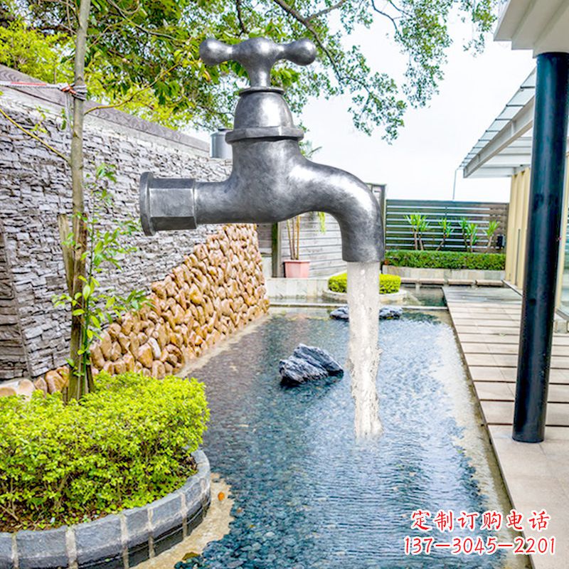 开封玻璃钢水龙头喷泉雕塑精美绝伦