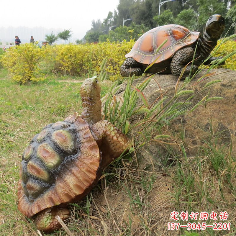 开封玻璃钢乌龟雕塑别致而古朴