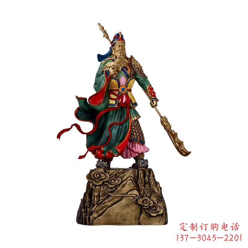 开封玻璃钢制关羽雕塑