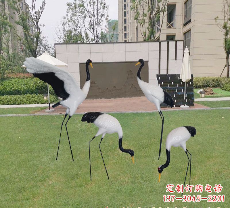 开封玻璃钢仙鹤雕塑 (2)