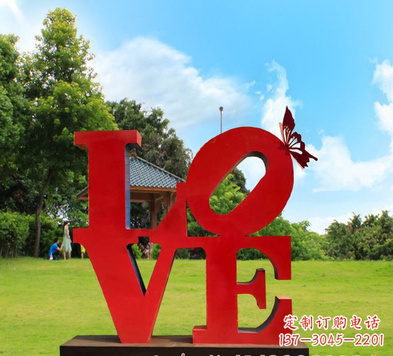 开封不锈钢love景观雕塑222
