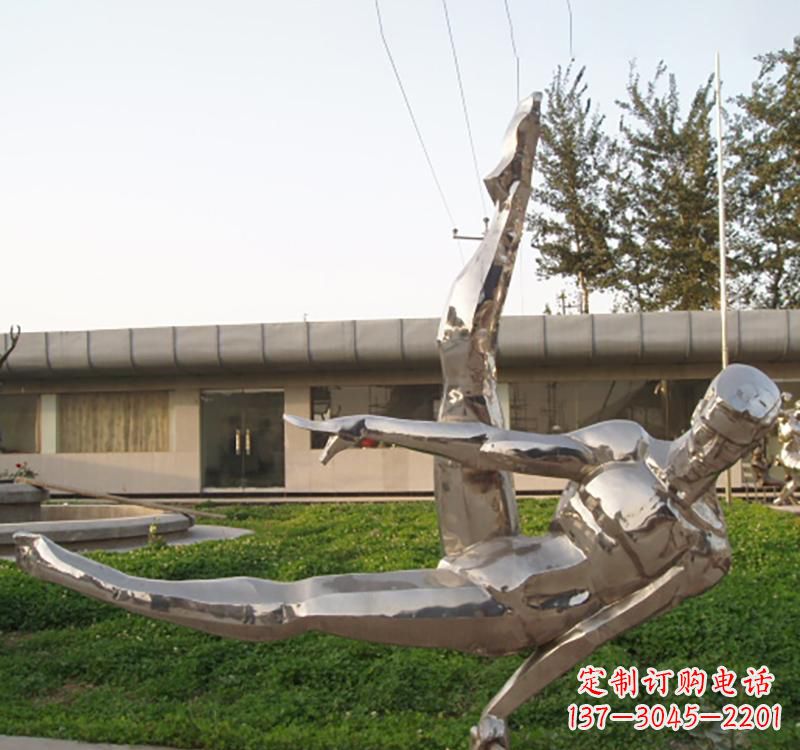 开封不锈钢鞍马运动人物雕塑2