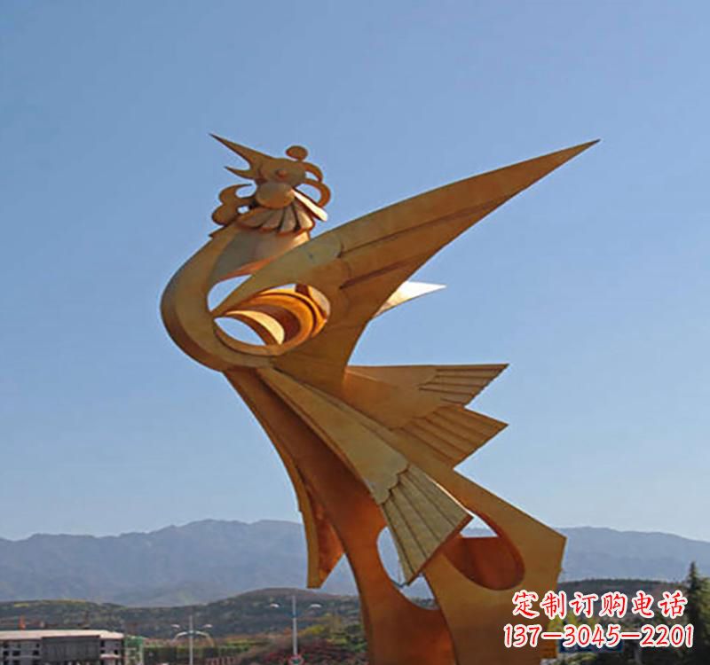 开封不锈钢翱翔凤凰雕塑