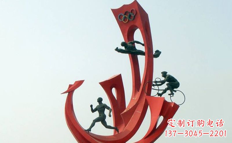 开封运动员雕塑缅怀奥运会的荣耀