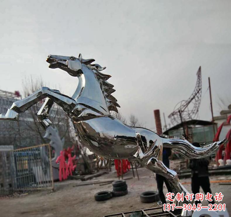 开封不锈钢奔跑马雕塑