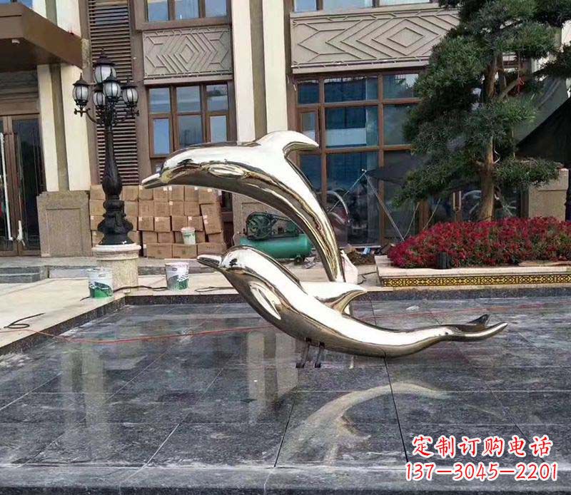 开封不锈钢海豚雕塑——美丽的艺术礼物