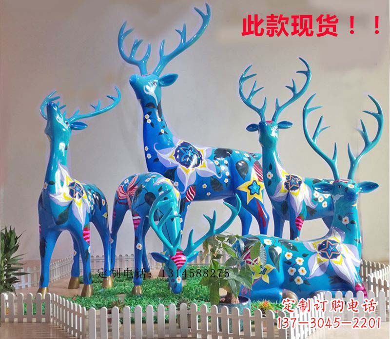 开封不锈钢彩绘公园动物小鹿