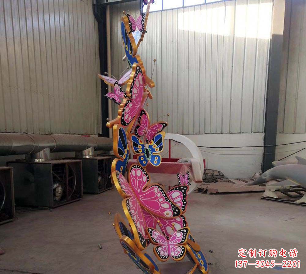 开封精致绚丽的不锈钢蝴蝶雕塑