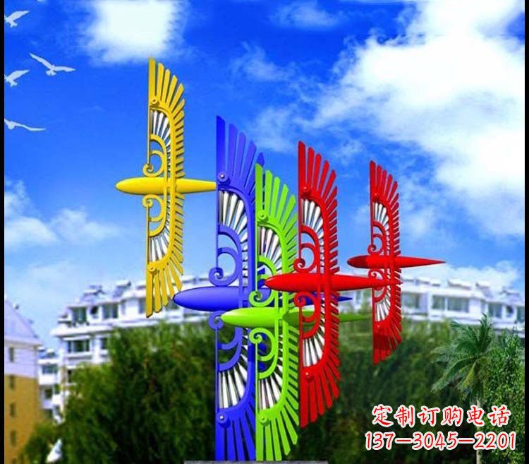 开封不锈钢彩色老鹰雕塑——精美绝伦