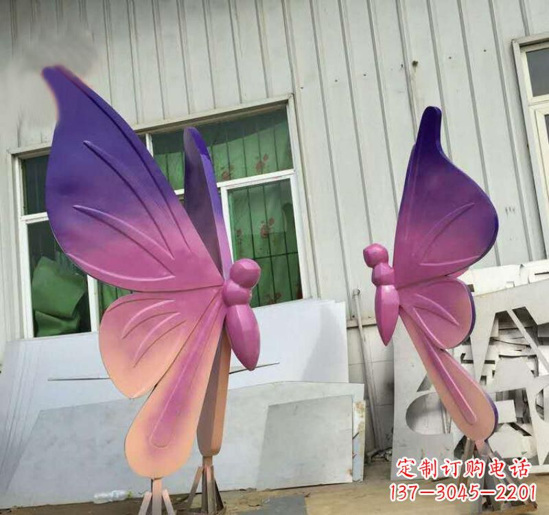 开封不锈钢彩色蝴蝶雕塑