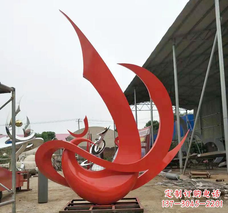 开封不锈钢彩色凤凰雕塑传承东方美学