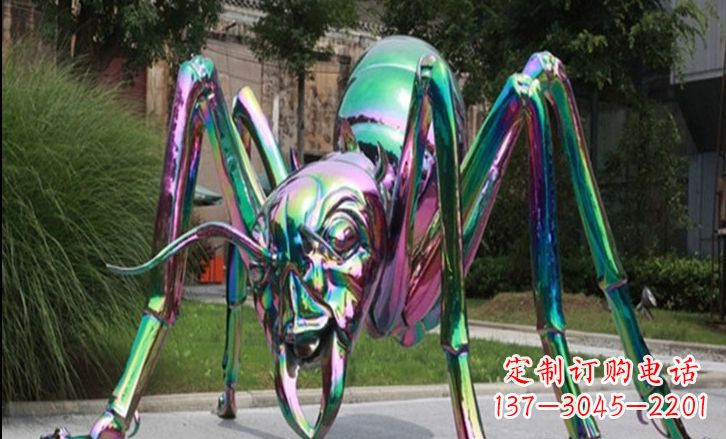 开封不锈钢彩色蚂蚁雕塑艺术美化公园景观