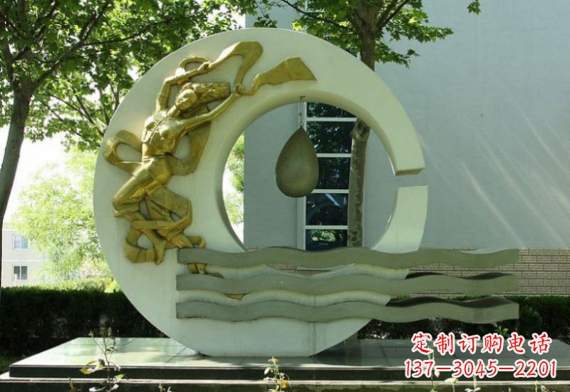开封不锈钢嫦娥奔月雕塑