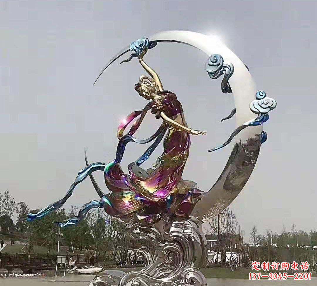 开封不锈钢嫦娥奔月造型雕塑