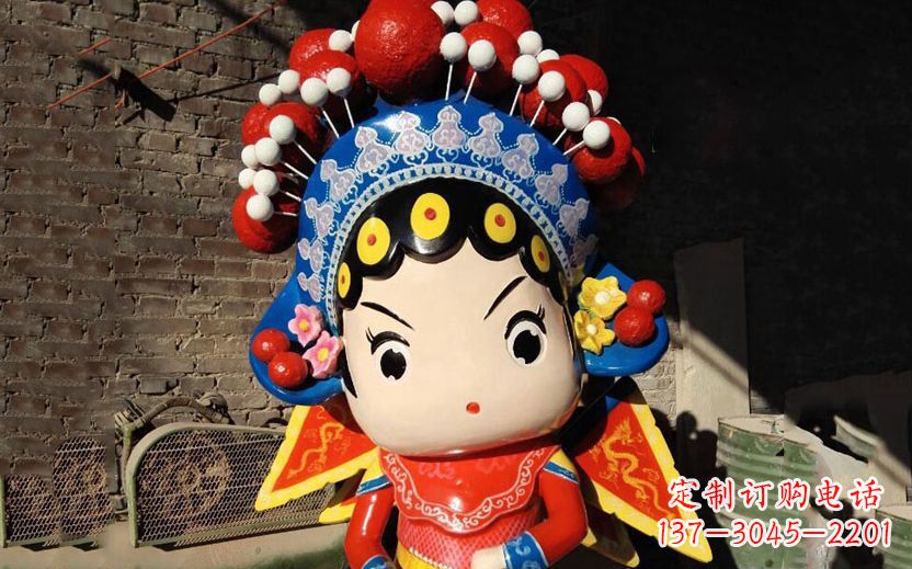 开封不锈钢唱戏儿童公园卡通摆件雕塑