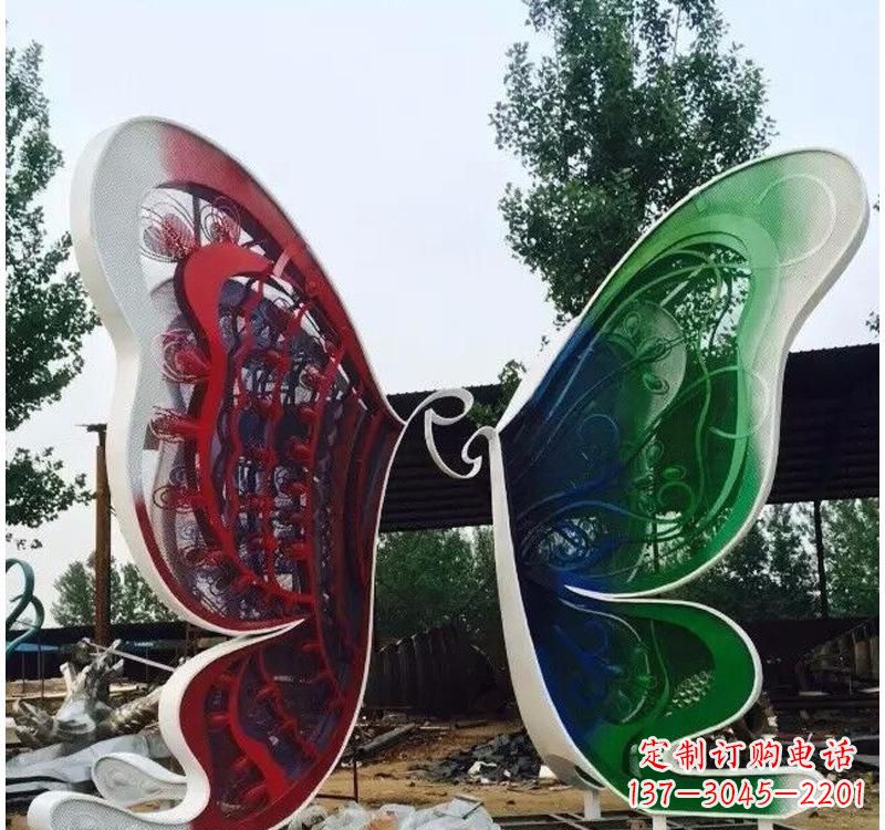 开封不锈钢城市彩色蝴蝶雕塑——美丽的视觉盛宴
