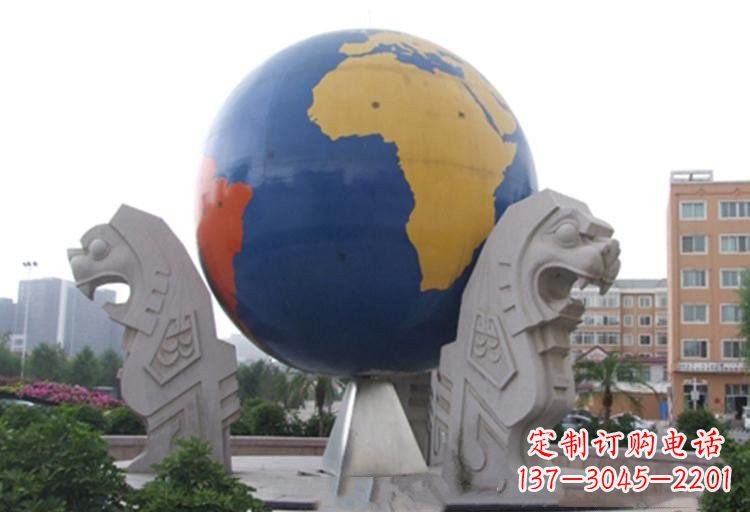 开封不锈钢城市彩色地球雕塑让世界变得更美