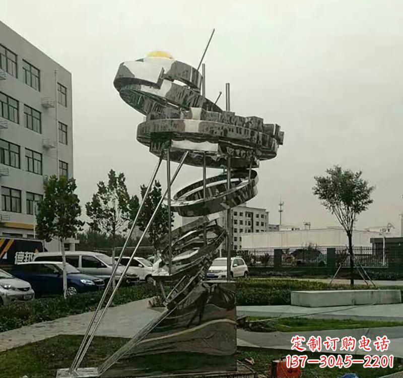 开封不锈钢城市创意大型戒指雕塑