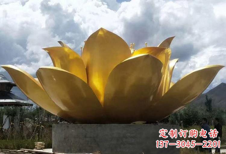 开封不锈钢城市大型莲花雕塑