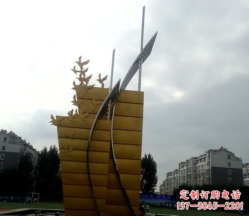 开封不锈钢城市帆船起航雕塑