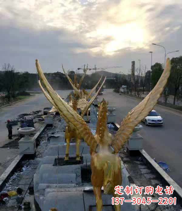 开封不锈钢城市飞龙——雕塑作品精美绝伦