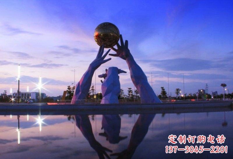 开封不锈钢城市的地球雕塑