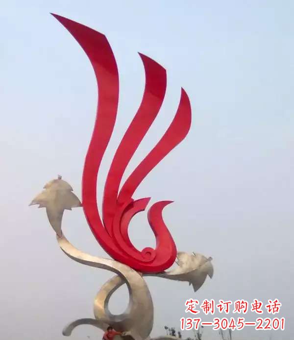 开封不锈钢城市的凤凰雕塑