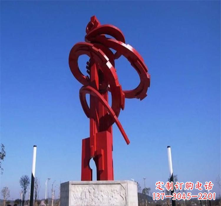 开封不锈钢齿轮雕塑把技术艺术完美结合
