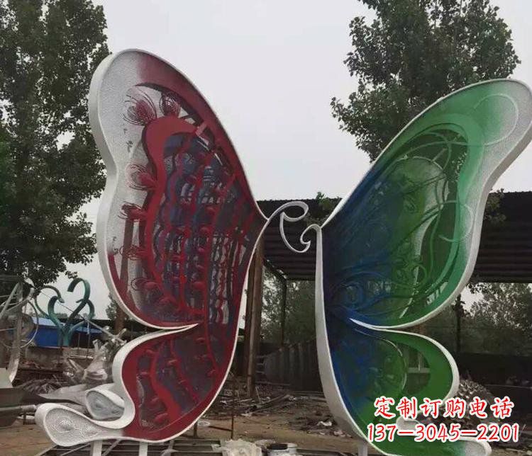 开封不锈钢蝴蝶公园动物雕塑