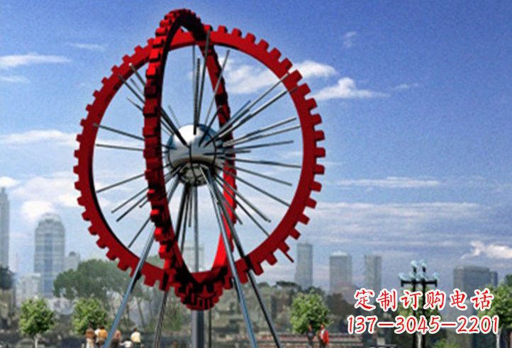 开封不锈钢摩天轮雕塑美丽的景观