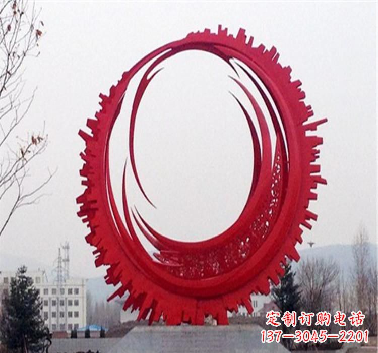 开封不锈钢齿轮雕塑令人惊叹的精细艺术