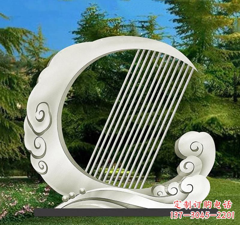 开封精美的不锈钢月亮雕塑
