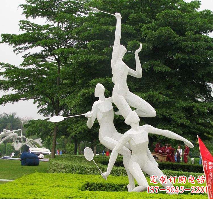 开封精美绝伦的不锈钢羽毛球雕塑