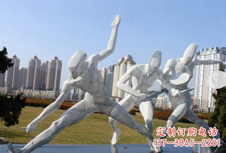 开封精致不锈钢羽毛球雕塑