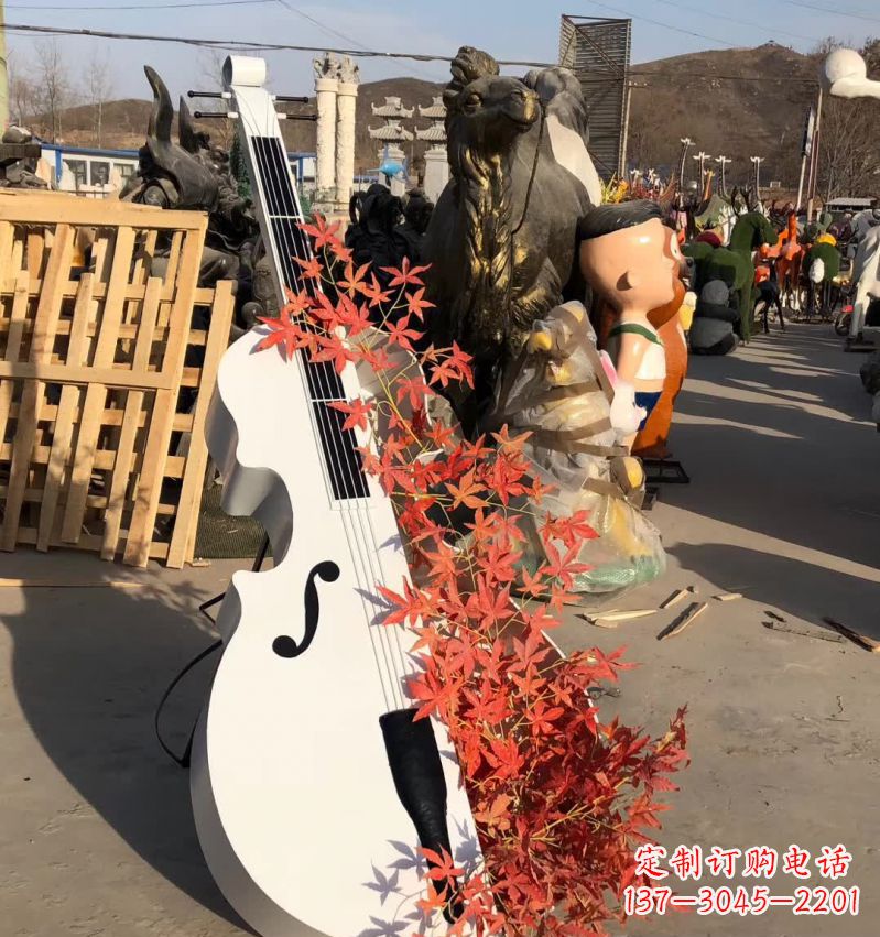 开封不锈钢大提琴雕塑—精致的艺术精品