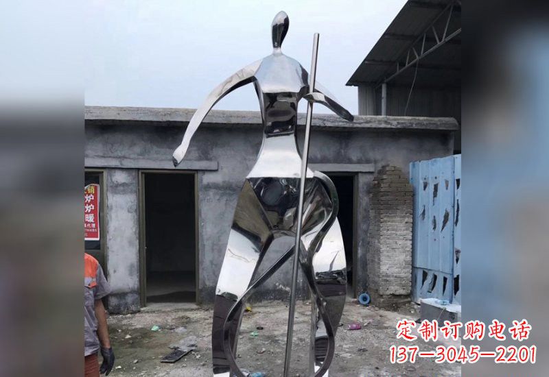 开封精致的不锈钢大提琴雕塑