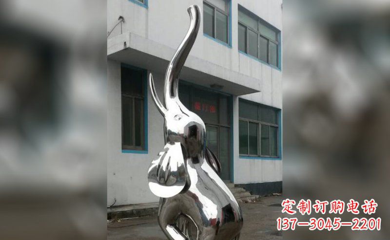开封精致的不锈钢大象雕塑