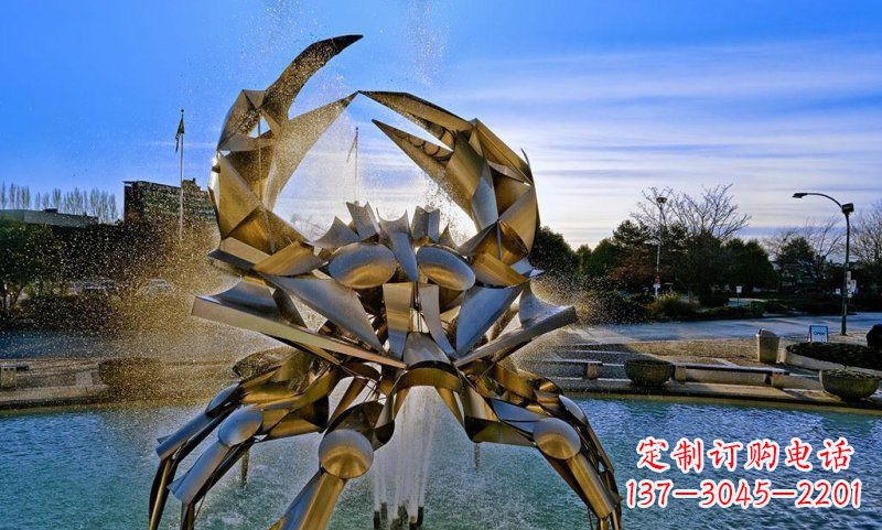 开封精美不锈钢螃蟹雕塑