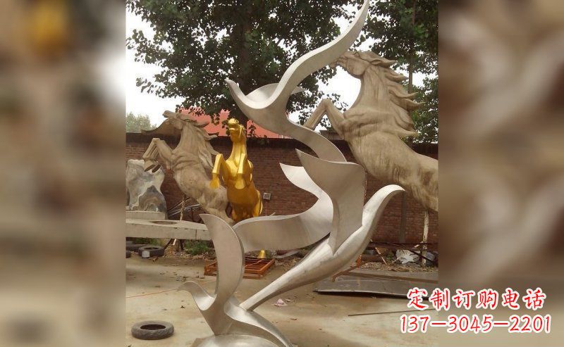 开封不锈钢大雁雕塑