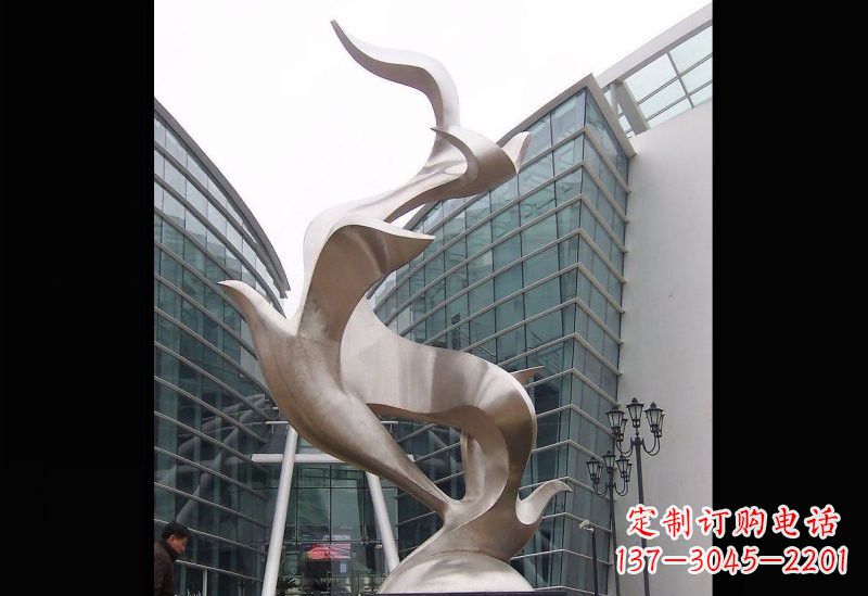 开封精美的不锈钢大雁雕塑