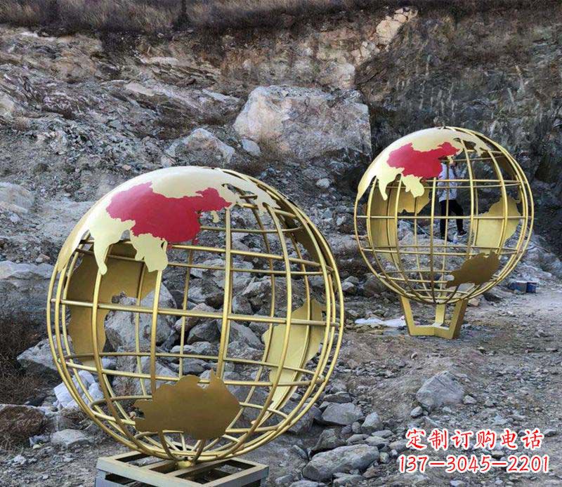 开封不锈钢制作的地球雕塑