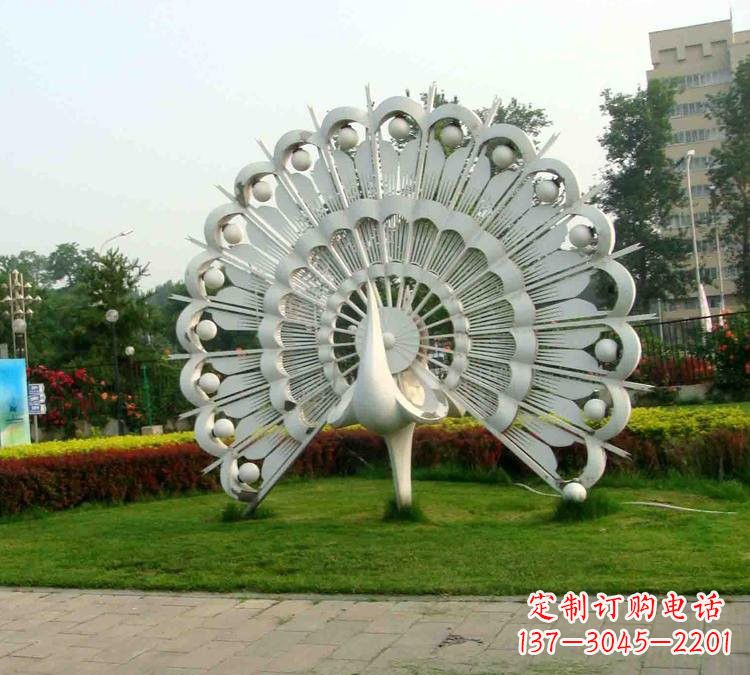 开封不锈钢孔雀雕塑