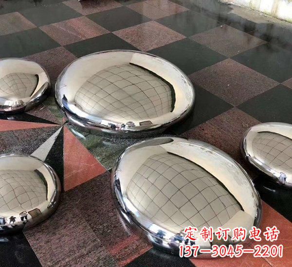 开封精致的不锈钢鹅卵石雕塑