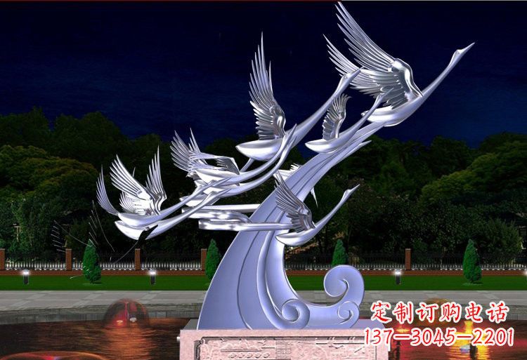 开封不锈钢雕塑——以天鹅为灵感