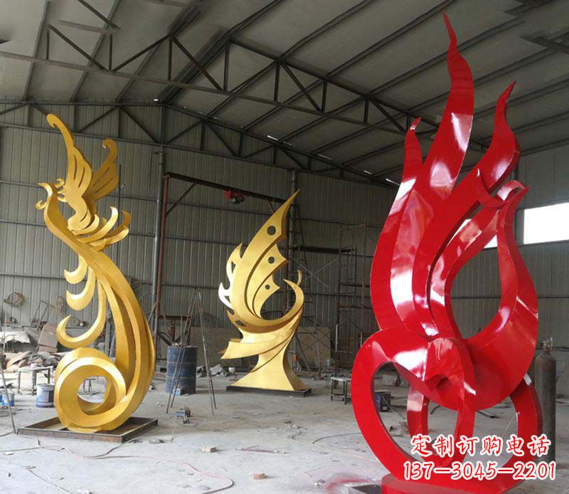 开封不锈钢凤凰雕塑